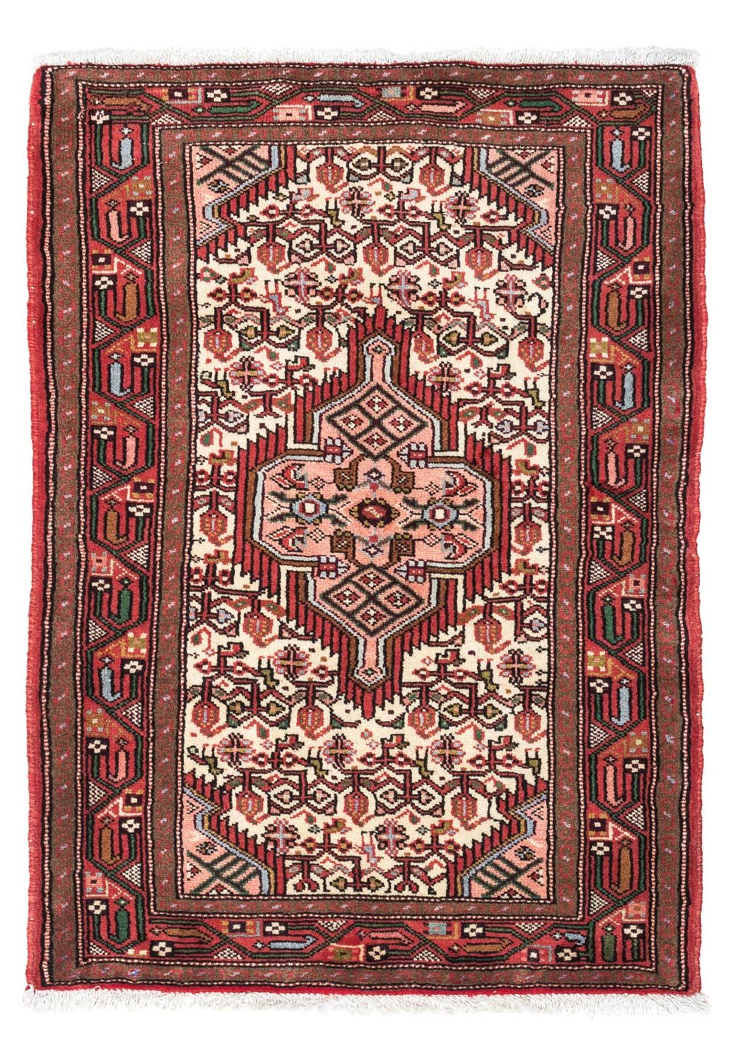 Tapis persan - Nomadic - 122 x 82 cm - rouge