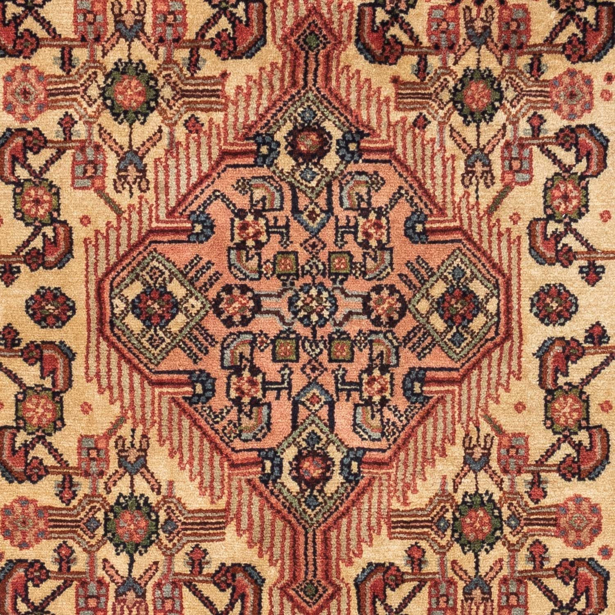Tapis persan - Nomadic - 134 x 76 cm - rouge clair