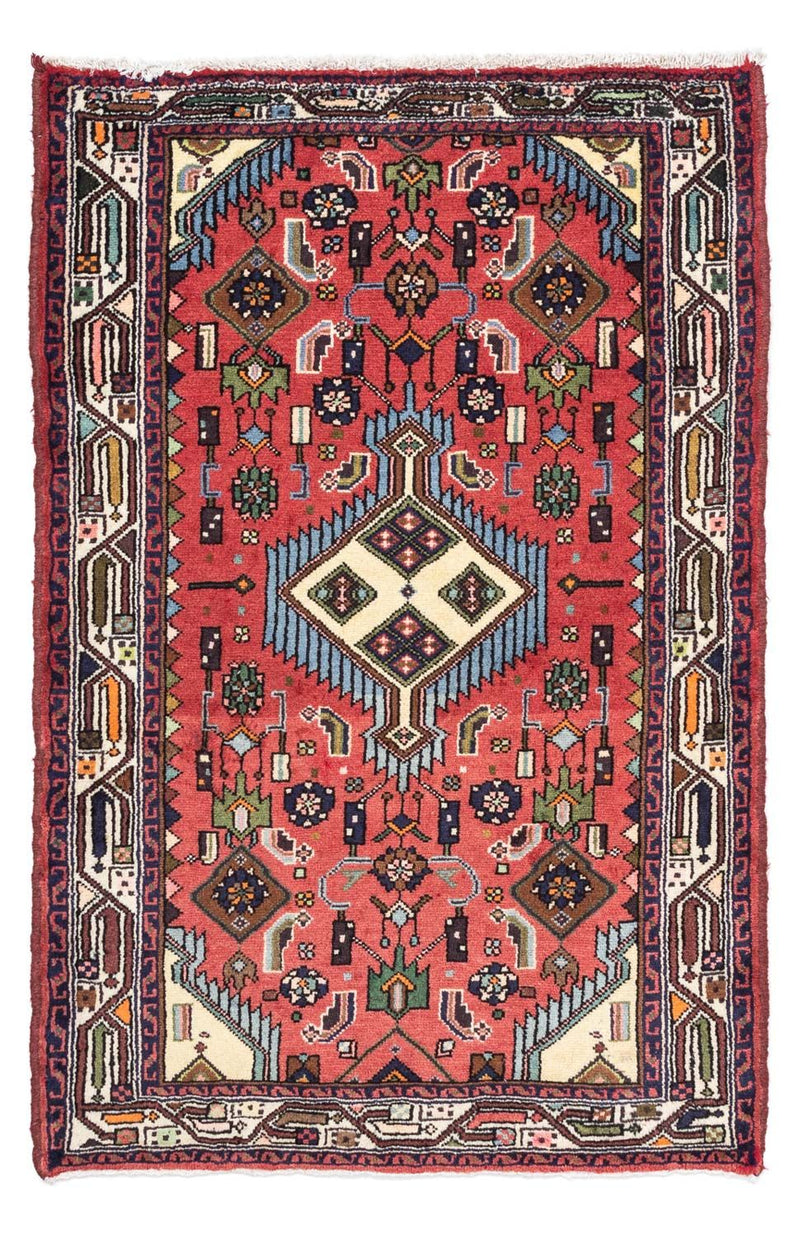 Tapis persan - Nomadic - 126 x 83 cm - rouge