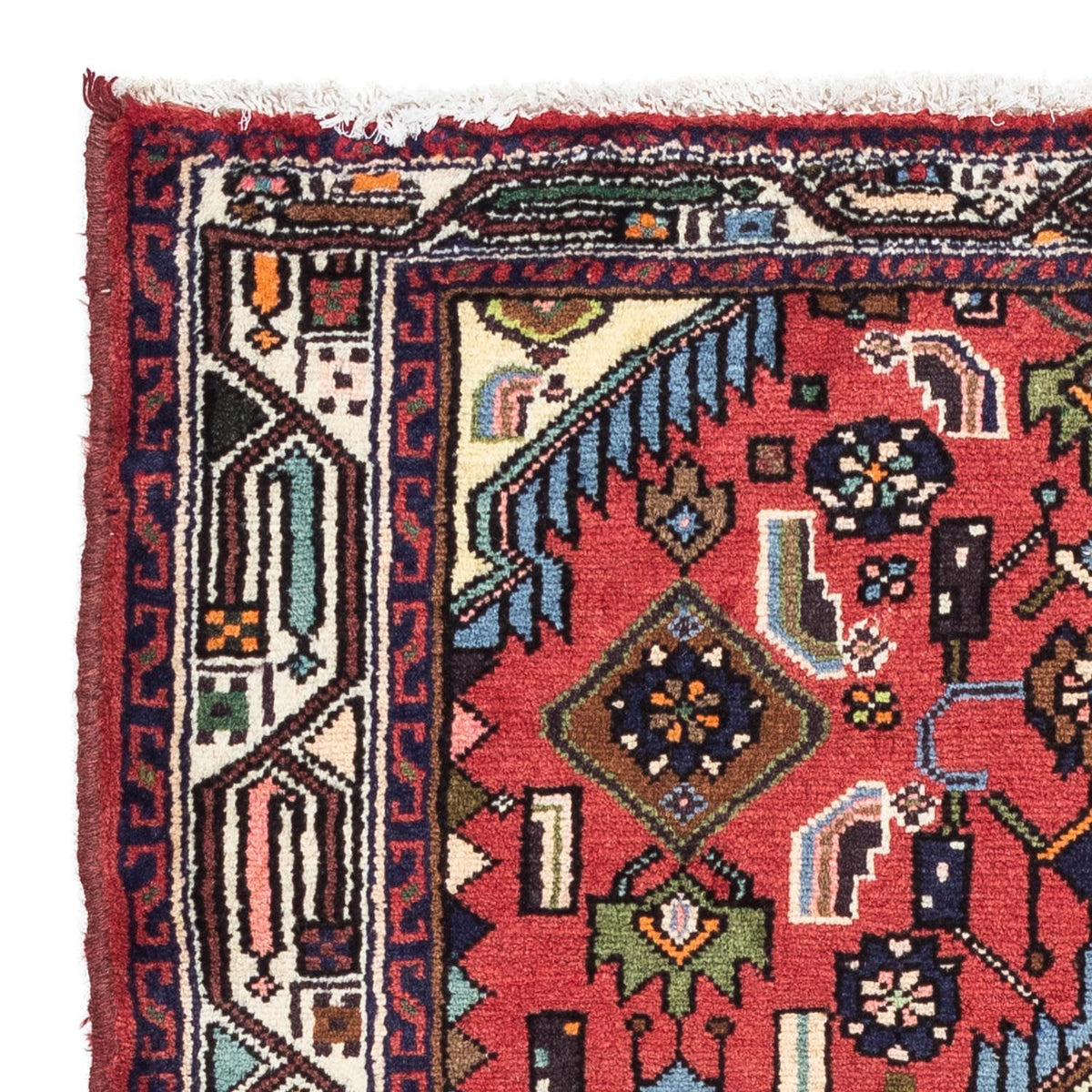 Tapis persan - Nomadic - 126 x 83 cm - rouge