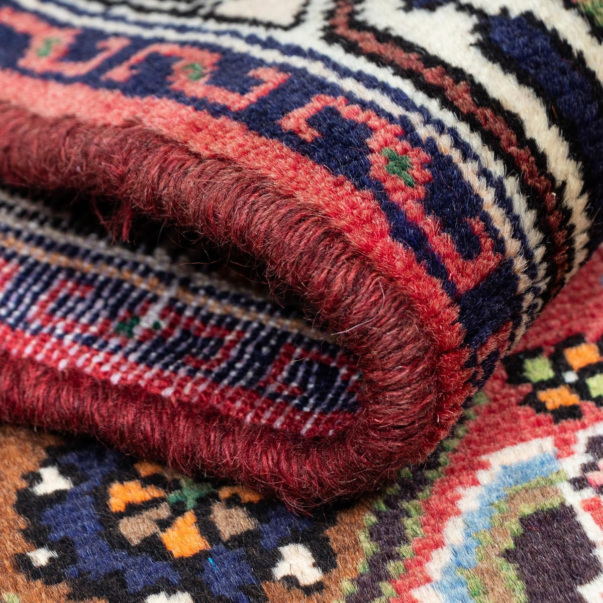 Tapis persan - Nomadic - 126 x 83 cm - rouge