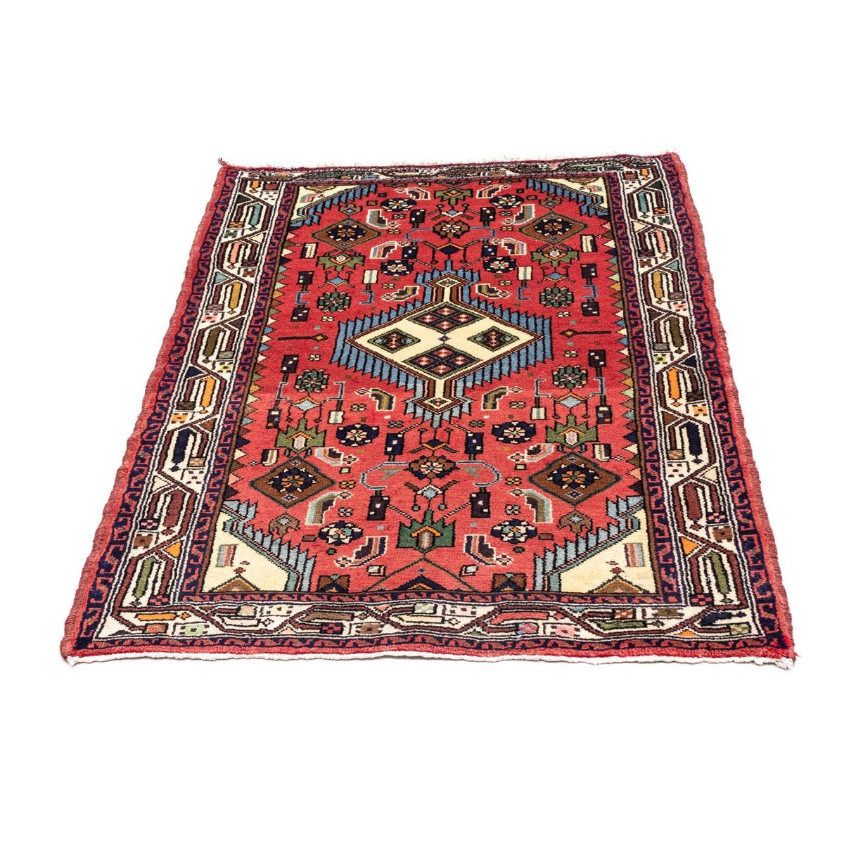Tapis persan - Nomadic - 126 x 83 cm - rouge