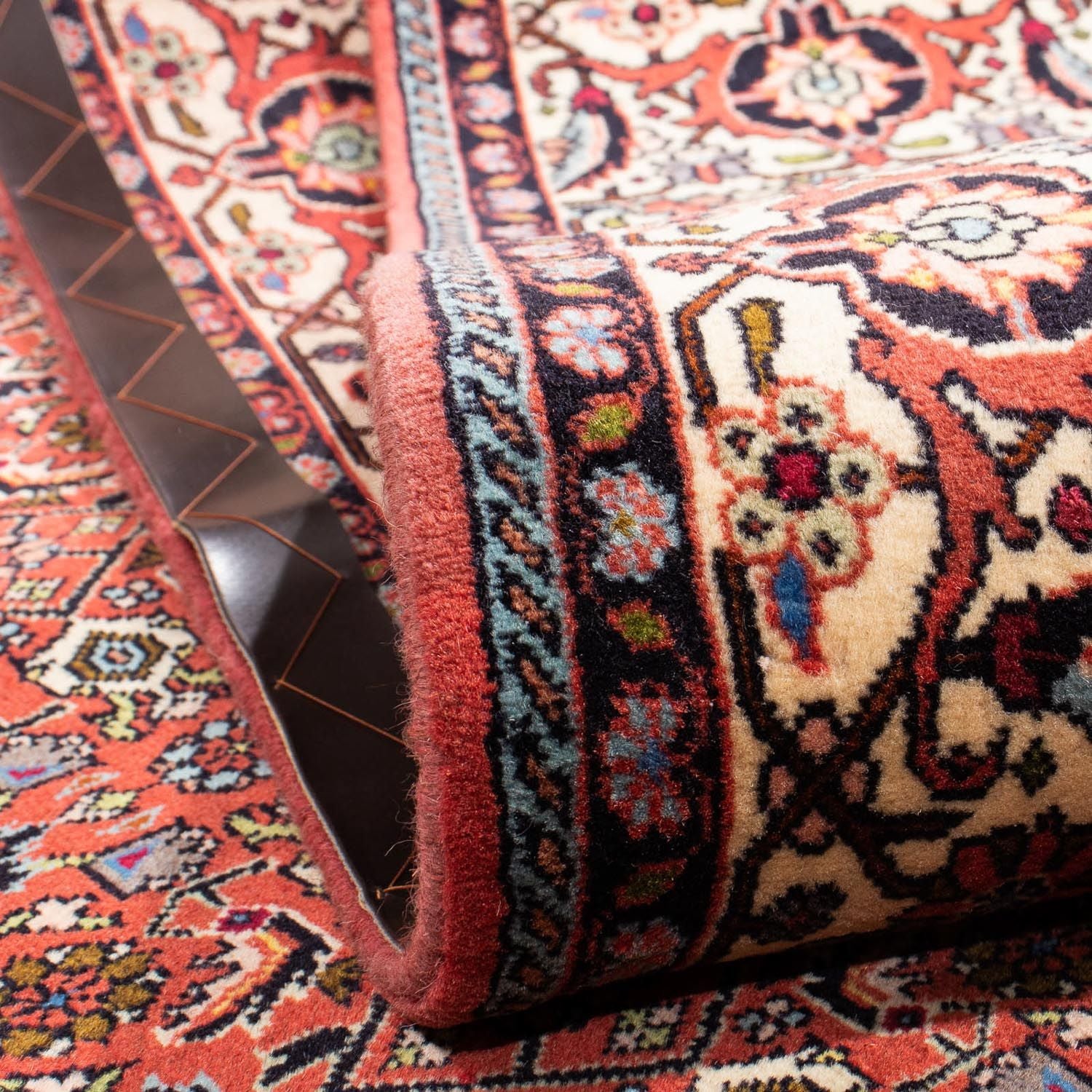 Tapis persan - Bidjar - 290 x 200 cm - rouge foncé