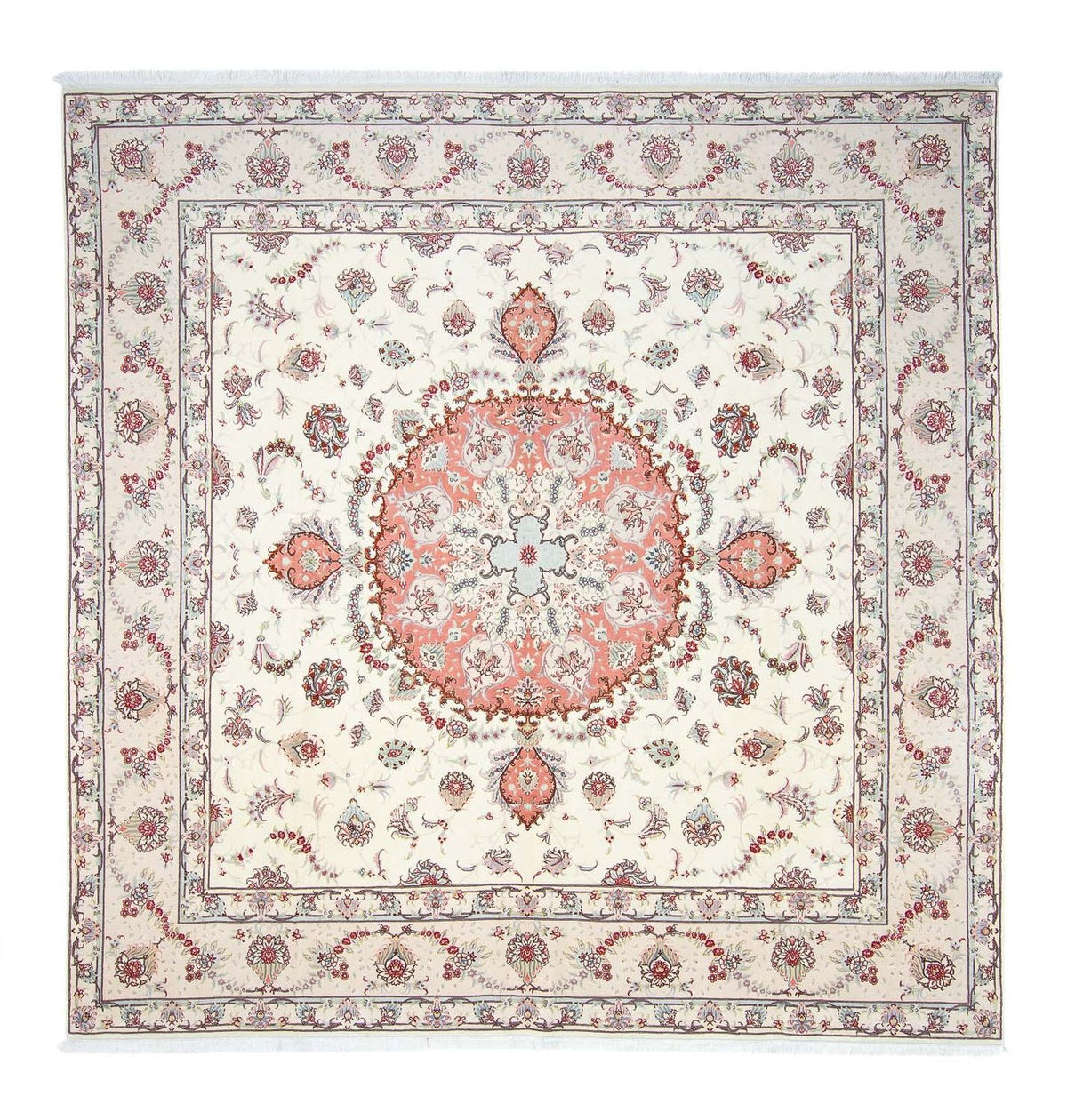 Tapis persan - Tabriz - Royal carré  - 309 x 295 cm - beige