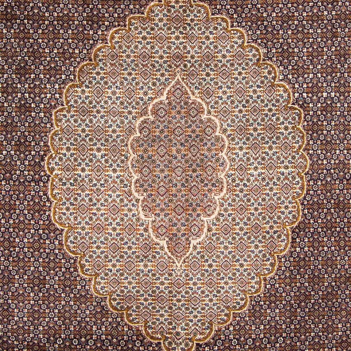 Tapis persan - Tabriz - 295 x 202 cm - bleu foncé