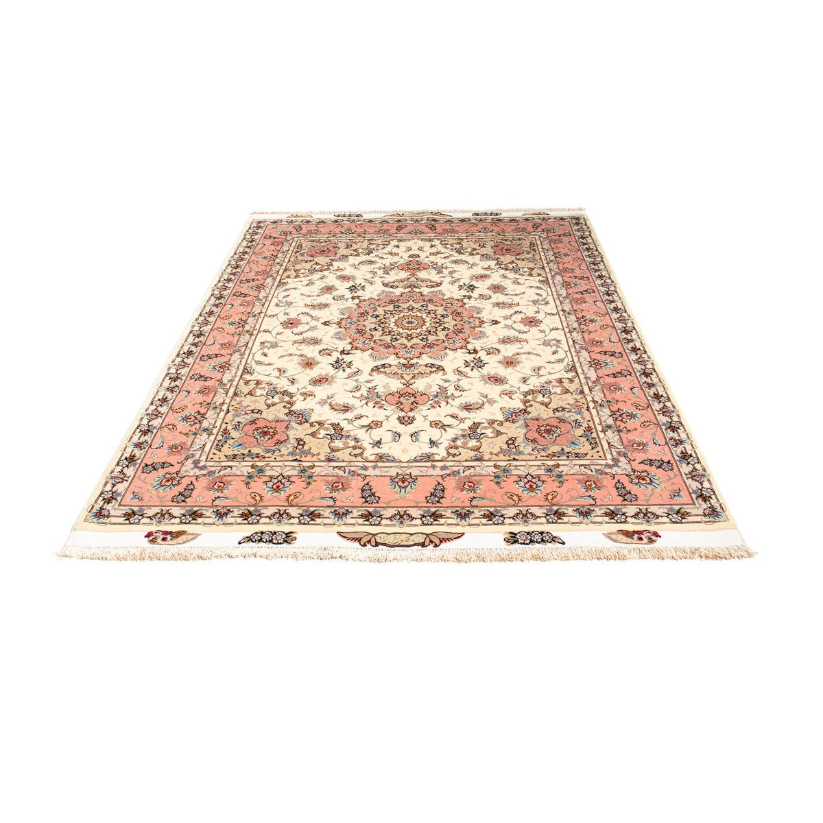 Tapis persan - Tabriz - Royal - 210 x 150 cm - beige