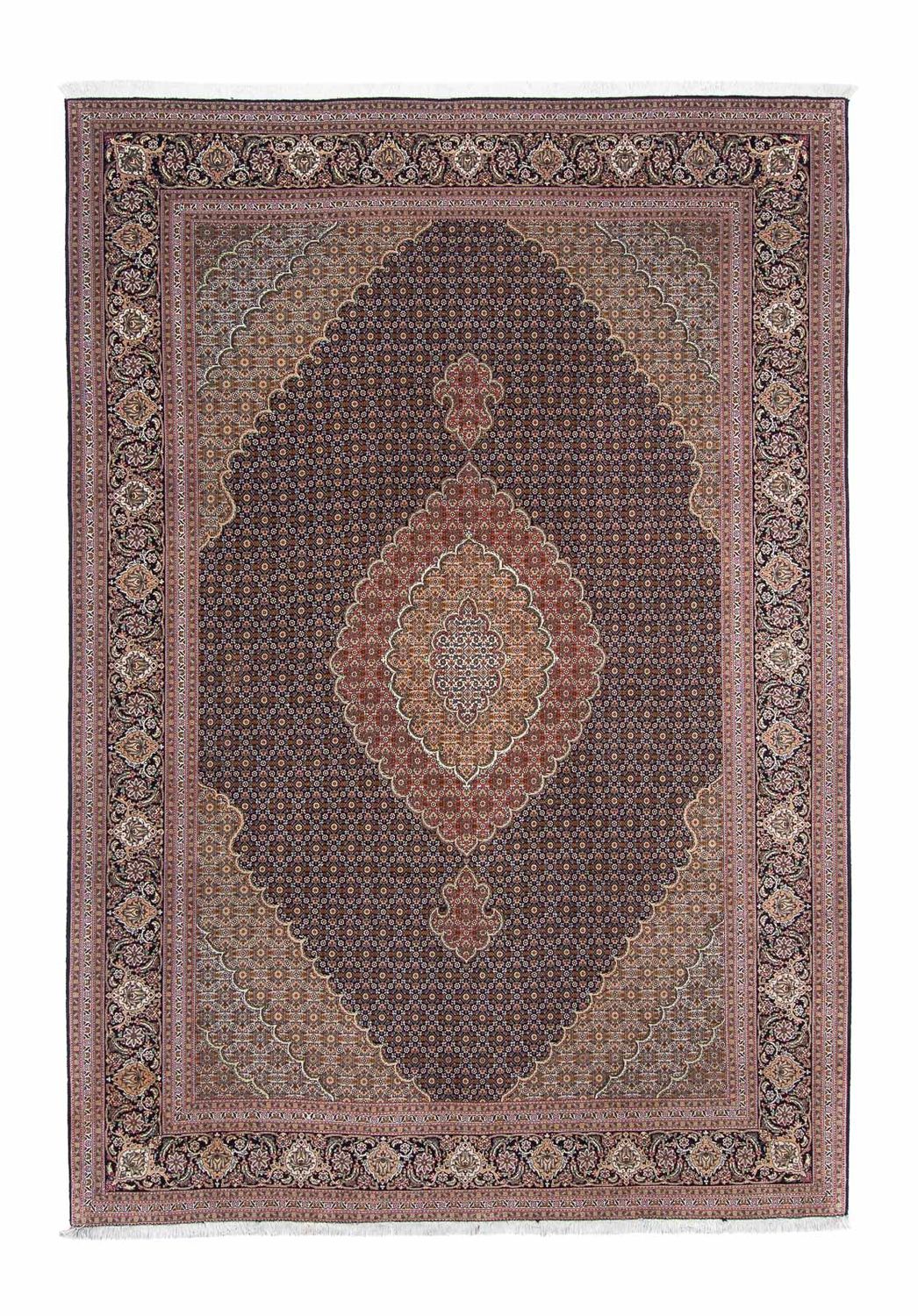 Tapis persan - Tabriz - 294 x 208 cm - marron foncé