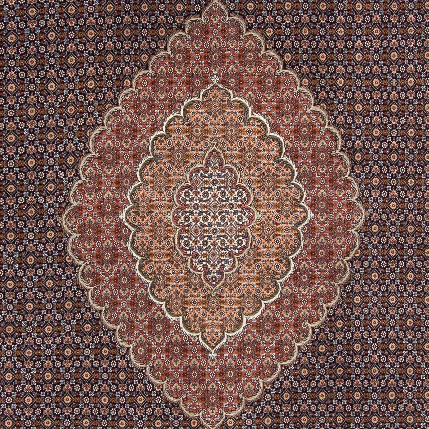Tapis persan - Tabriz - 294 x 208 cm - marron foncé