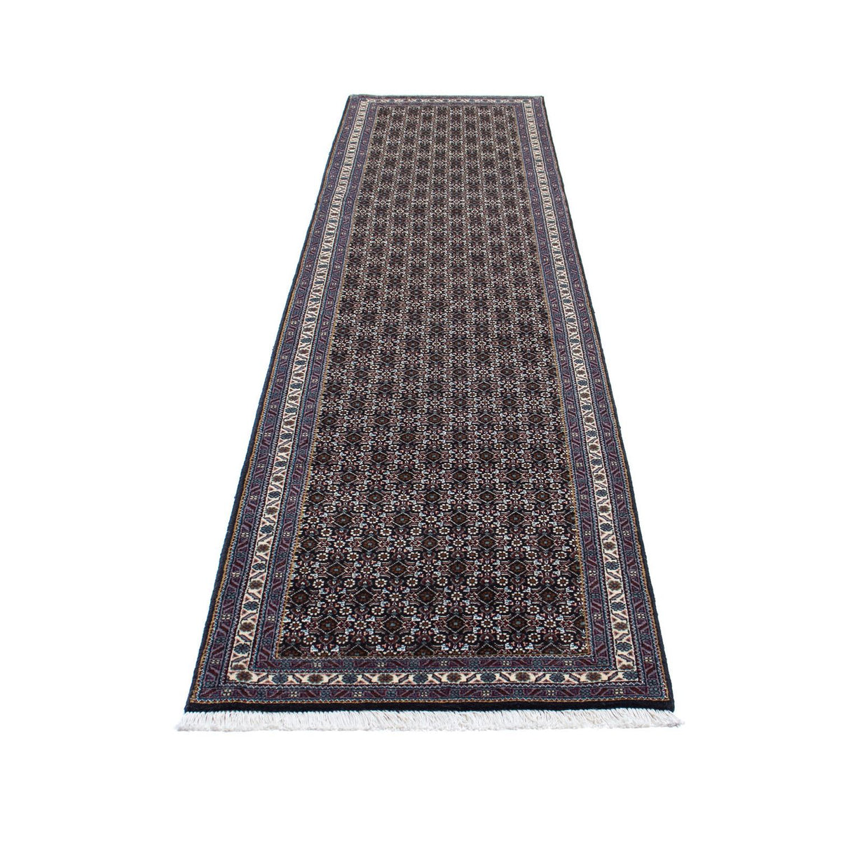 Tapis de couloir Tapis persan - Tabriz - 348 x 71 cm - gris