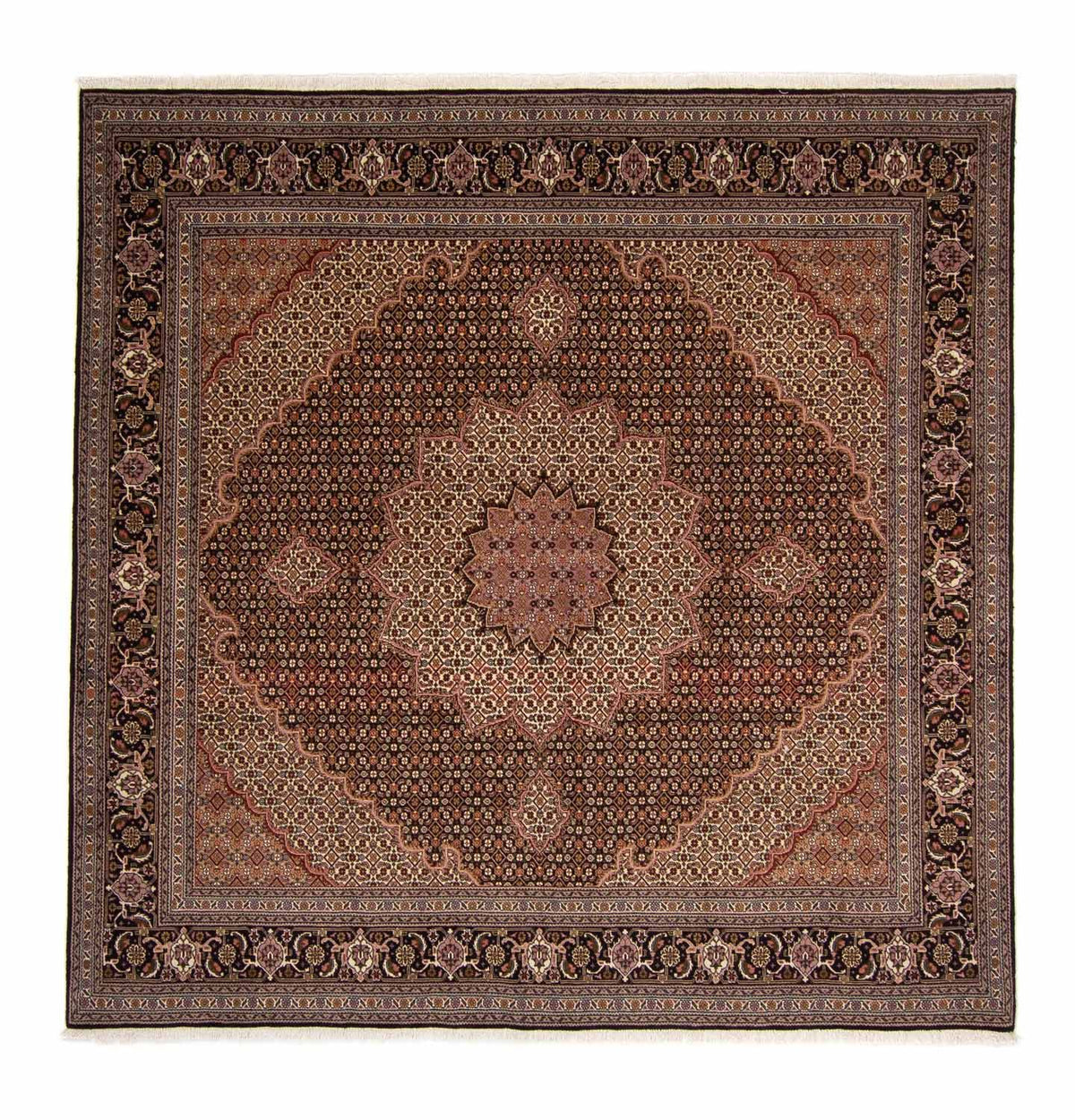 Tapis persan - Tabriz - Royal - 256 x 248 cm - marron
