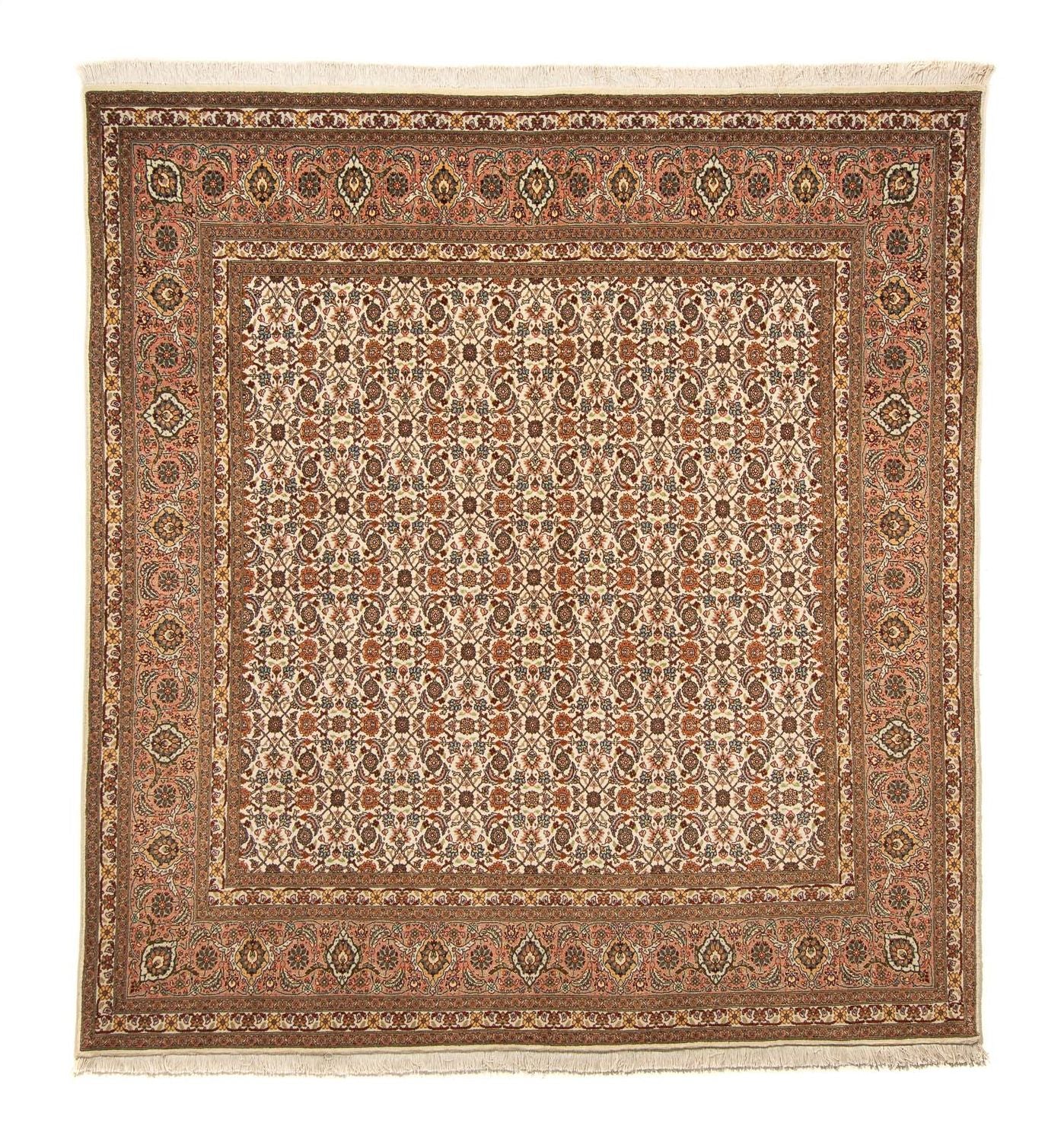 Tapis persan - Tabriz carré  - 215 x 202 cm - marron clair