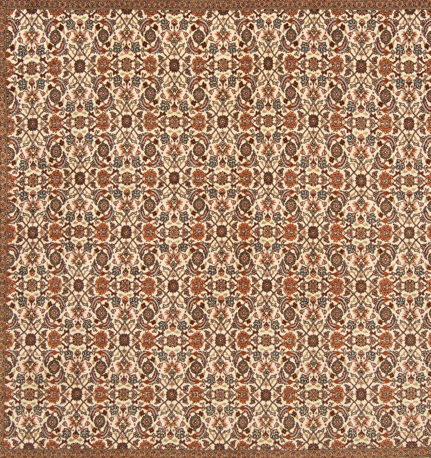 Tapis persan - Tabriz carré  - 215 x 202 cm - marron clair