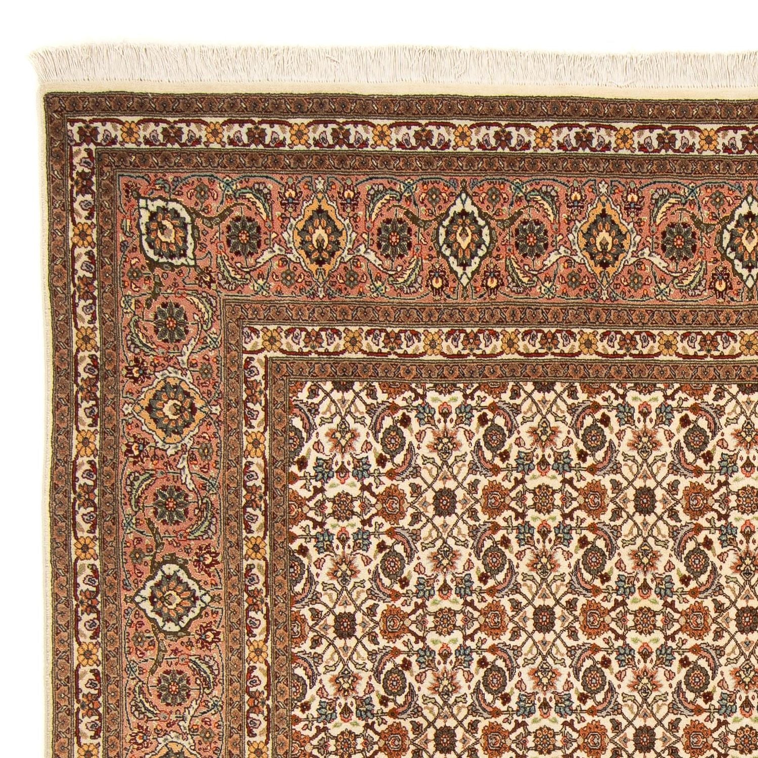 Tapis persan - Tabriz carré  - 215 x 202 cm - marron clair