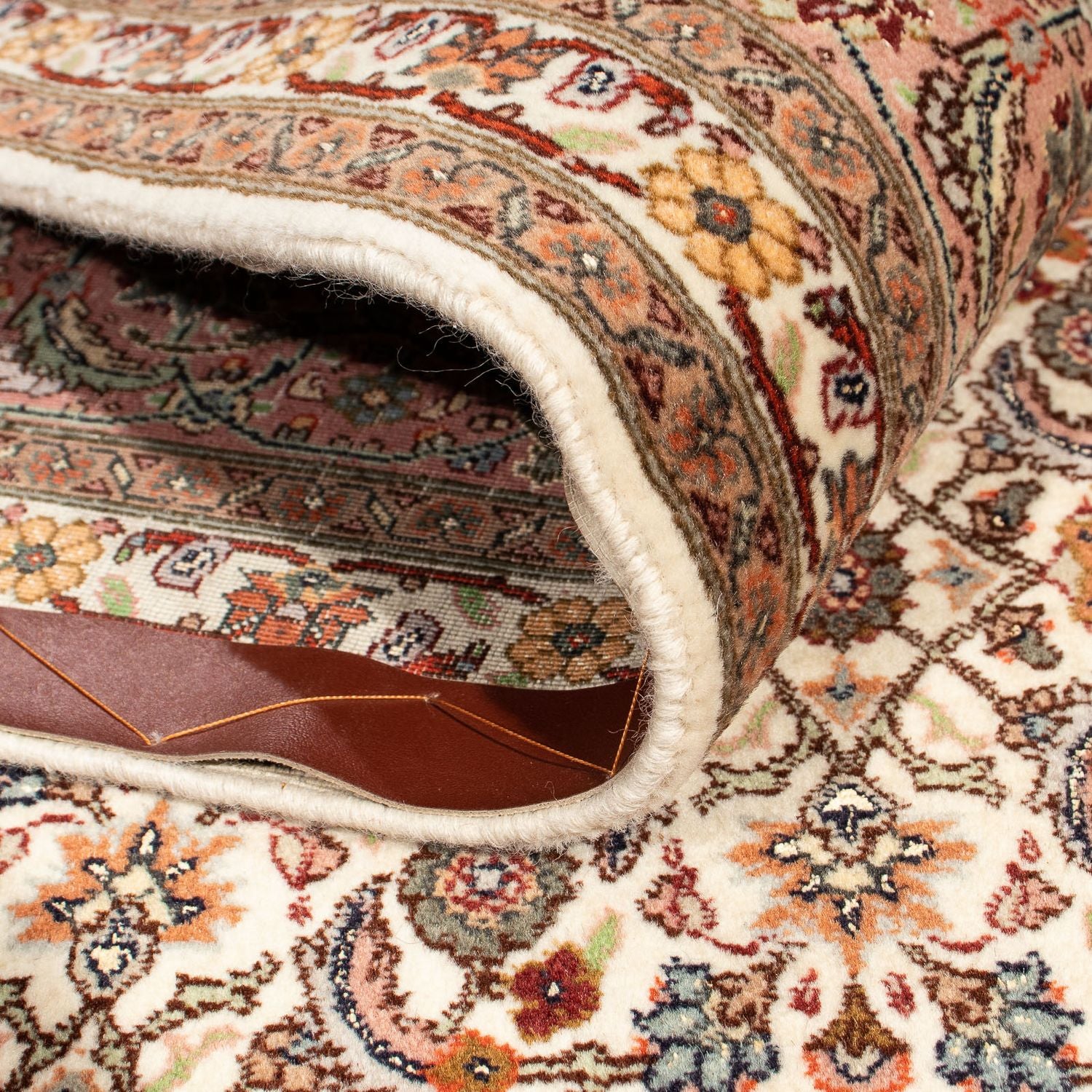 Tapis persan - Tabriz carré  - 215 x 202 cm - marron clair