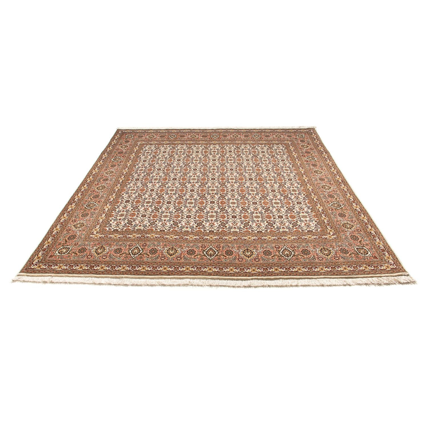 Tapis persan - Tabriz carré  - 215 x 202 cm - marron clair