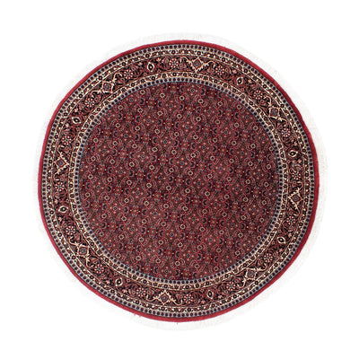 Tapis persan - Bidjar ronde  - 160 x 160 cm - rouge foncé