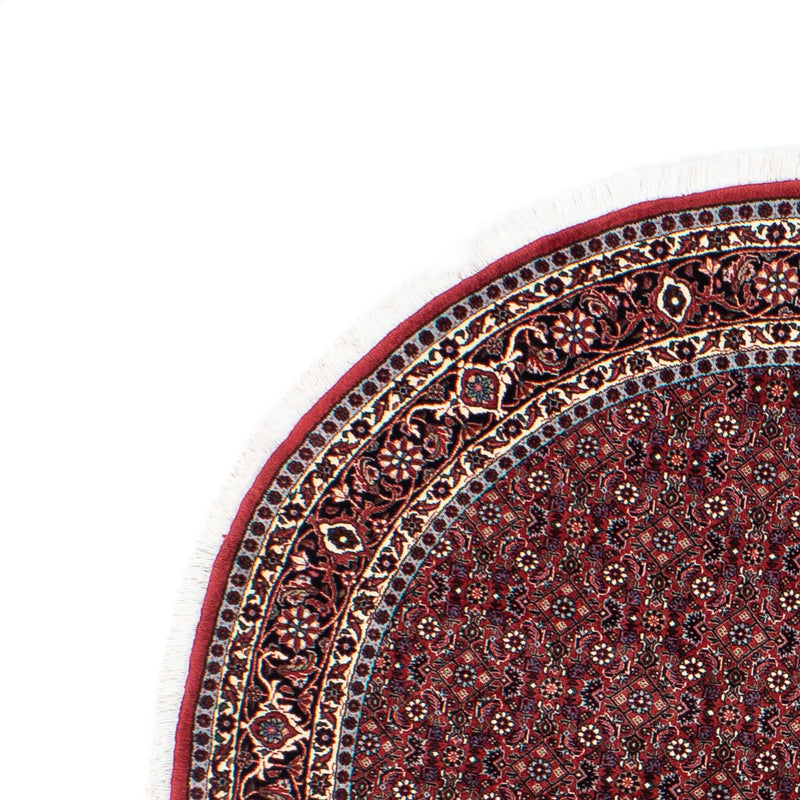 Tapis persan - Bidjar ronde  - 160 x 160 cm - rouge foncé