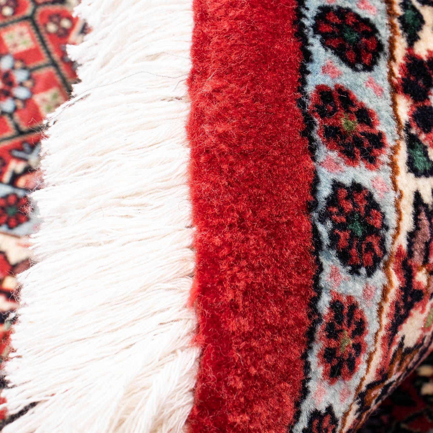 Tapis persan - Bidjar ronde  - 160 x 160 cm - rouge foncé