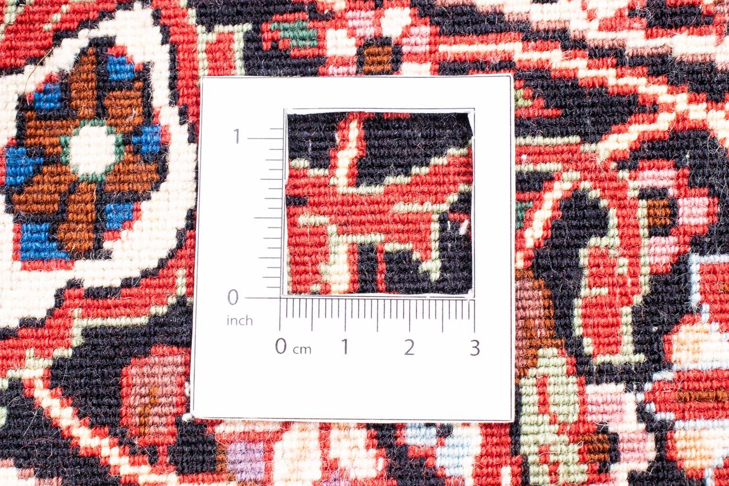 Tapis persan - Bidjar ronde  - 160 x 160 cm - rouge foncé