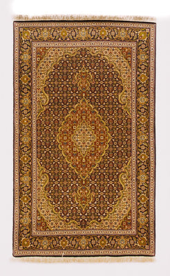 Tapis persan - Tabriz - 152 x 100 cm - rouge foncé