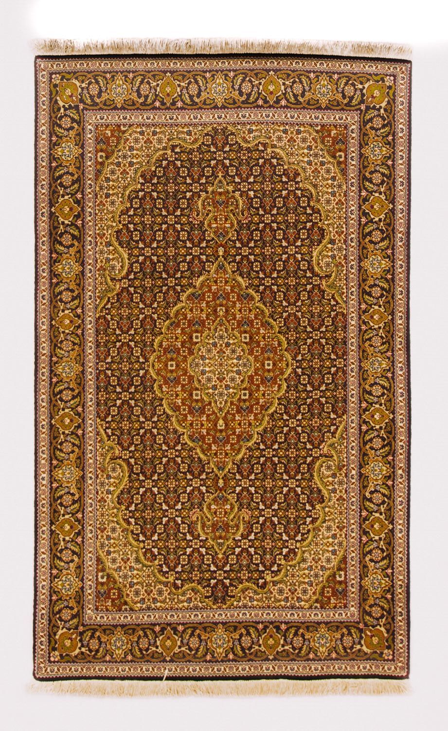 Tapis persan - Tabriz - 152 x 100 cm - rouge foncé