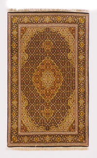 Tapis persan - Tabriz - 152 x 100 cm - rouge foncé