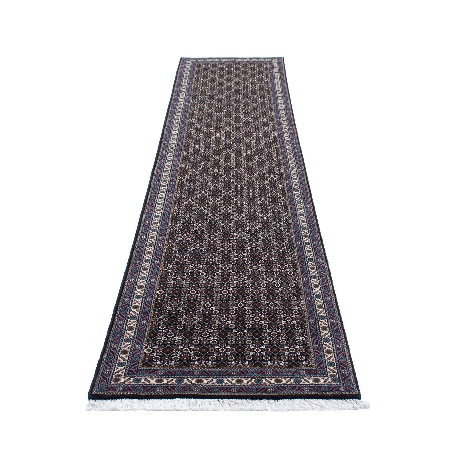 Tapis de couloir Tapis persan - Tabriz - 348 x 70 cm - gris