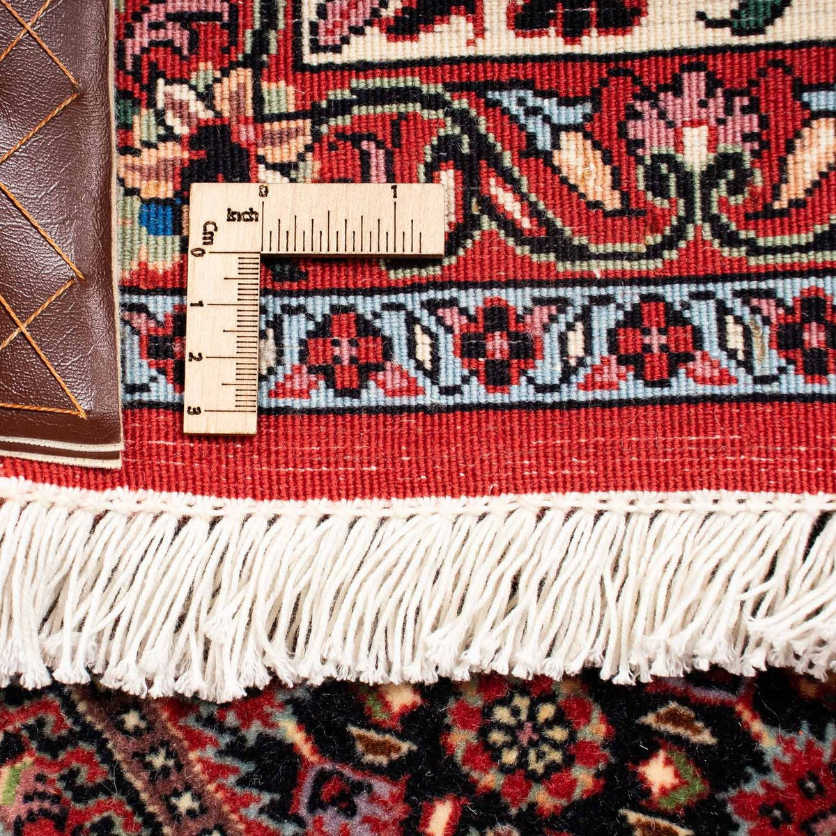 Tapis persan - Bidjar - 263 x 203 cm - rouge foncé