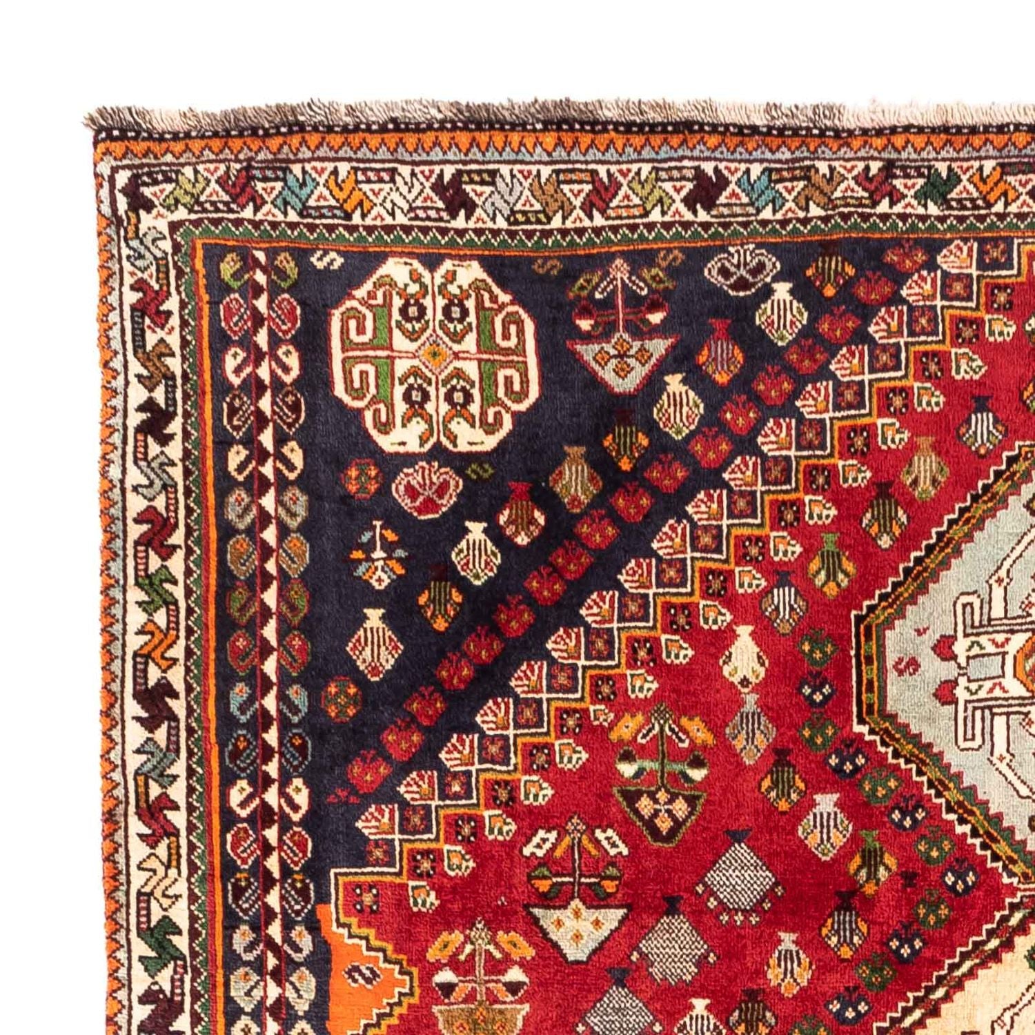 Tapis persan - Nomadic - 258 x 175 cm - rouge foncé