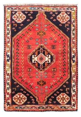 Tapis persan - Nomadic - 158 x 112 cm - rouge foncé