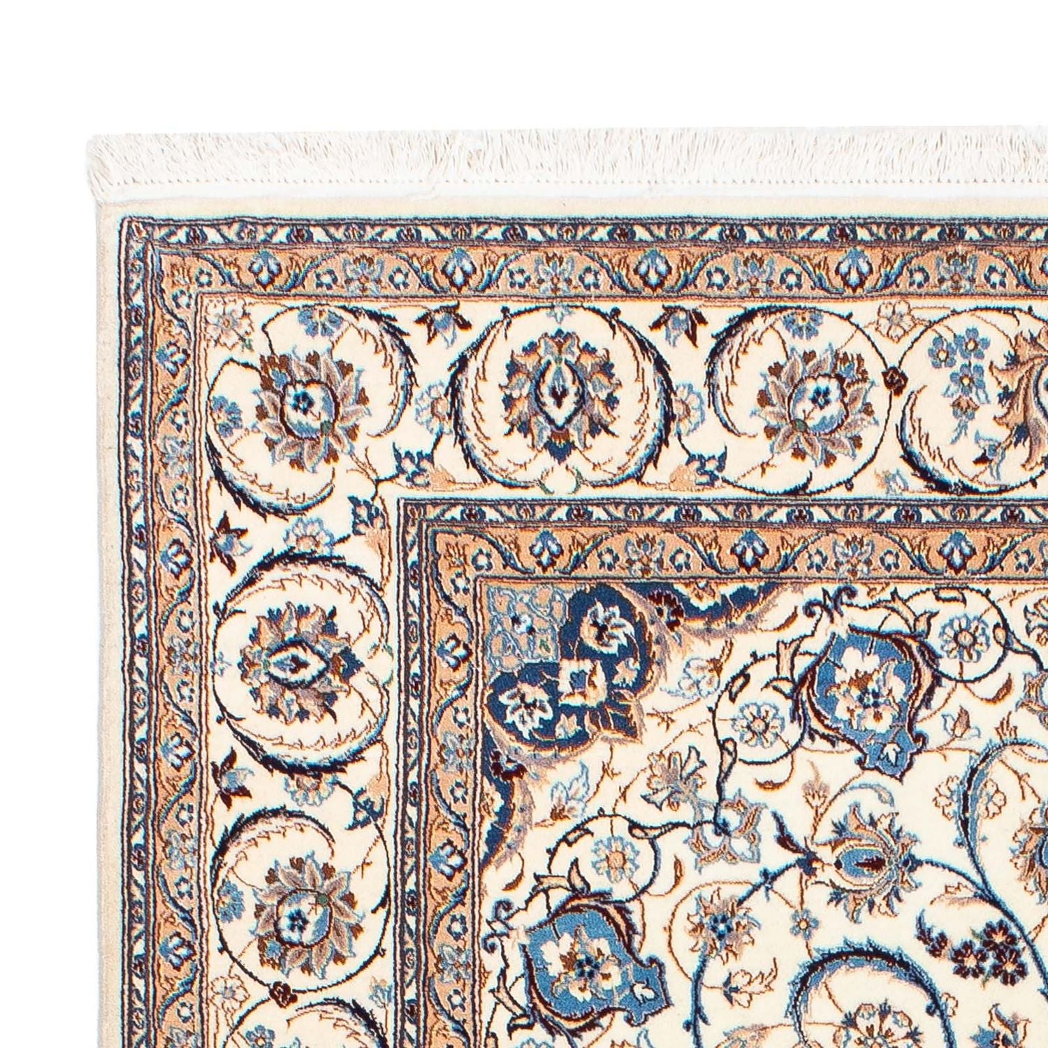 Tapis persan - Nain - Premium - 201 x 123 cm - beige