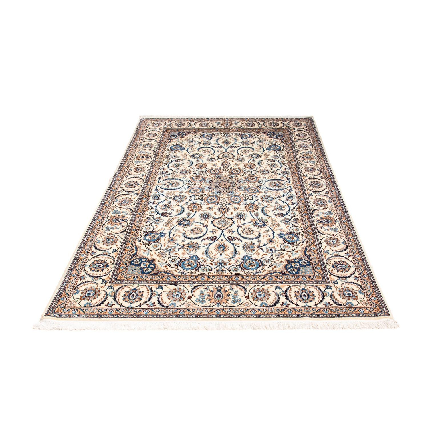 Tapis persan - Nain - Premium - 201 x 123 cm - beige