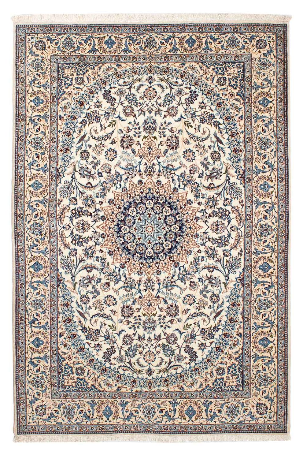 Tapis persan - Nain - Premium - 201 x 130 cm - beige