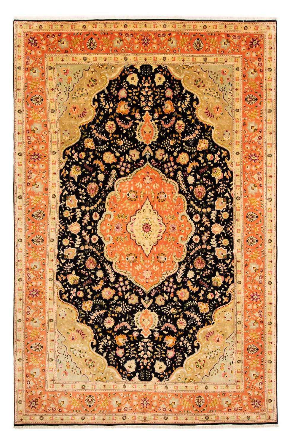 Tapis persan - Tabriz - Royal - 302 x 197 cm - marron clair