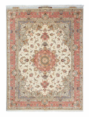 Tapis persan - Tabriz - Royal - 206 x 152 cm - beige