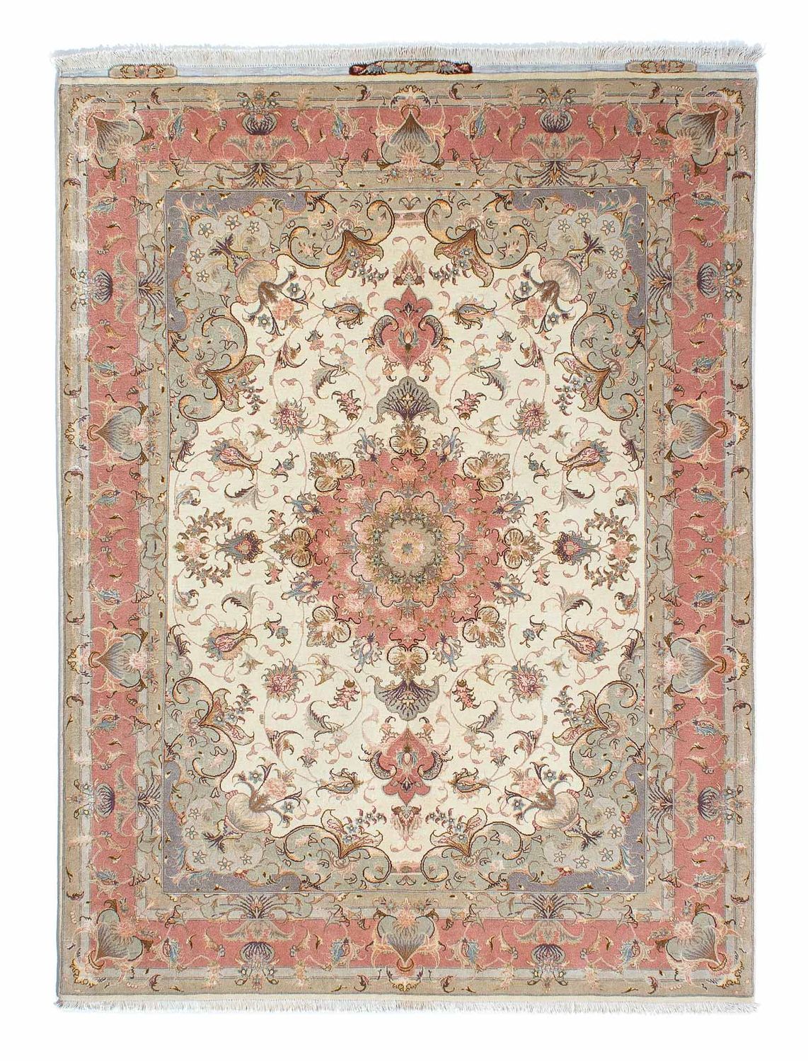 Tapis persan - Tabriz - Royal - 206 x 152 cm - beige