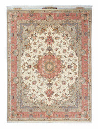 Tapis persan - Tabriz - Royal - 206 x 152 cm - beige