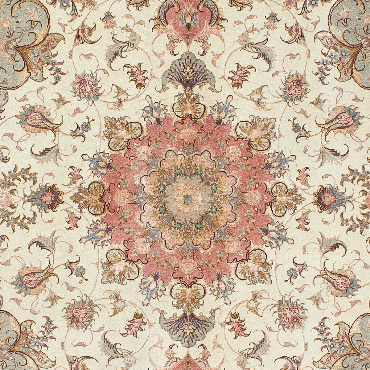 Tapis persan - Tabriz - Royal - 206 x 152 cm - beige