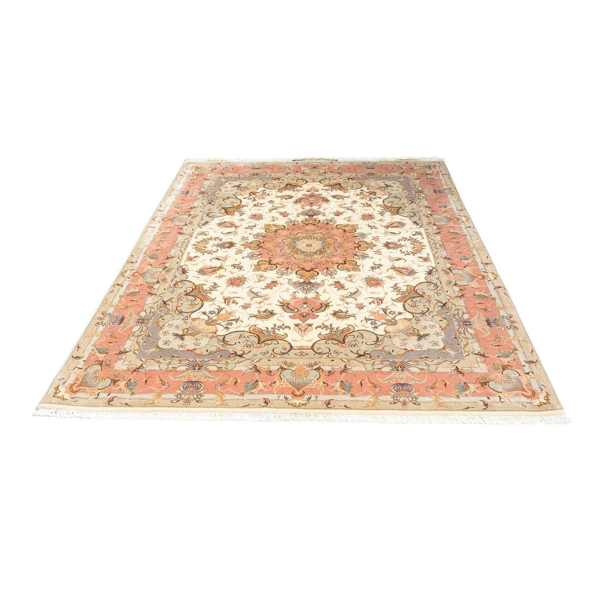 Tapis persan - Tabriz - Royal - 206 x 152 cm - beige