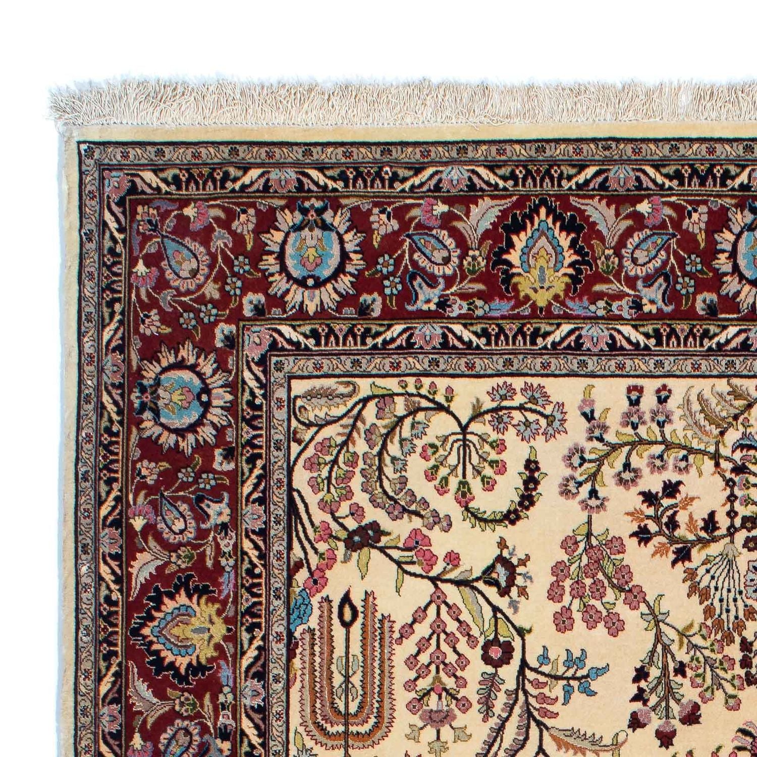 Tapis persan - Ghom - 207 x 142 cm - beige