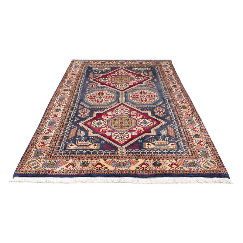 Tapis Gabbeh - Persan Kashkuli - 230 x 148 cm - bleu foncé