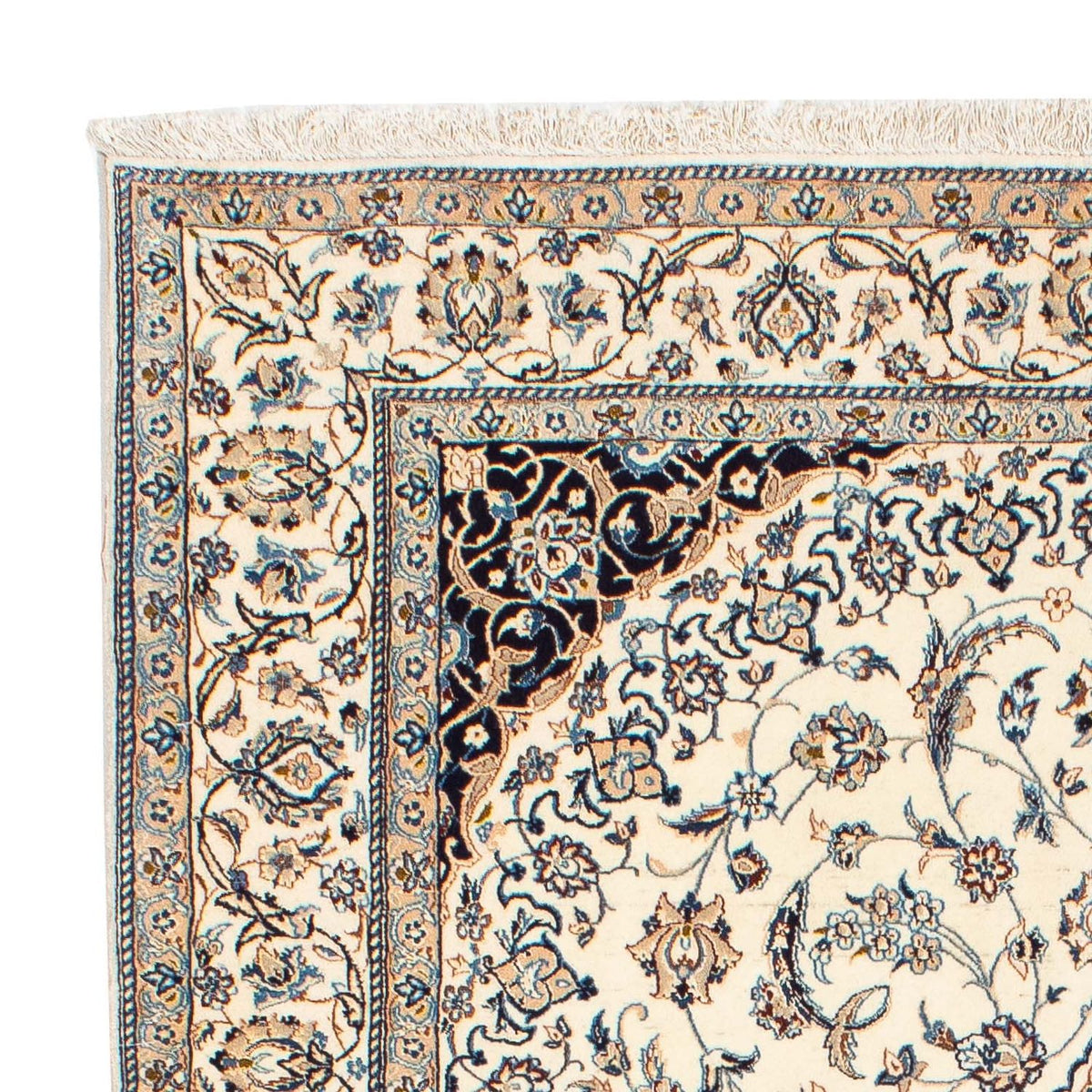 Tapis persan - Nain - Premium - 198 x 130 cm - beige