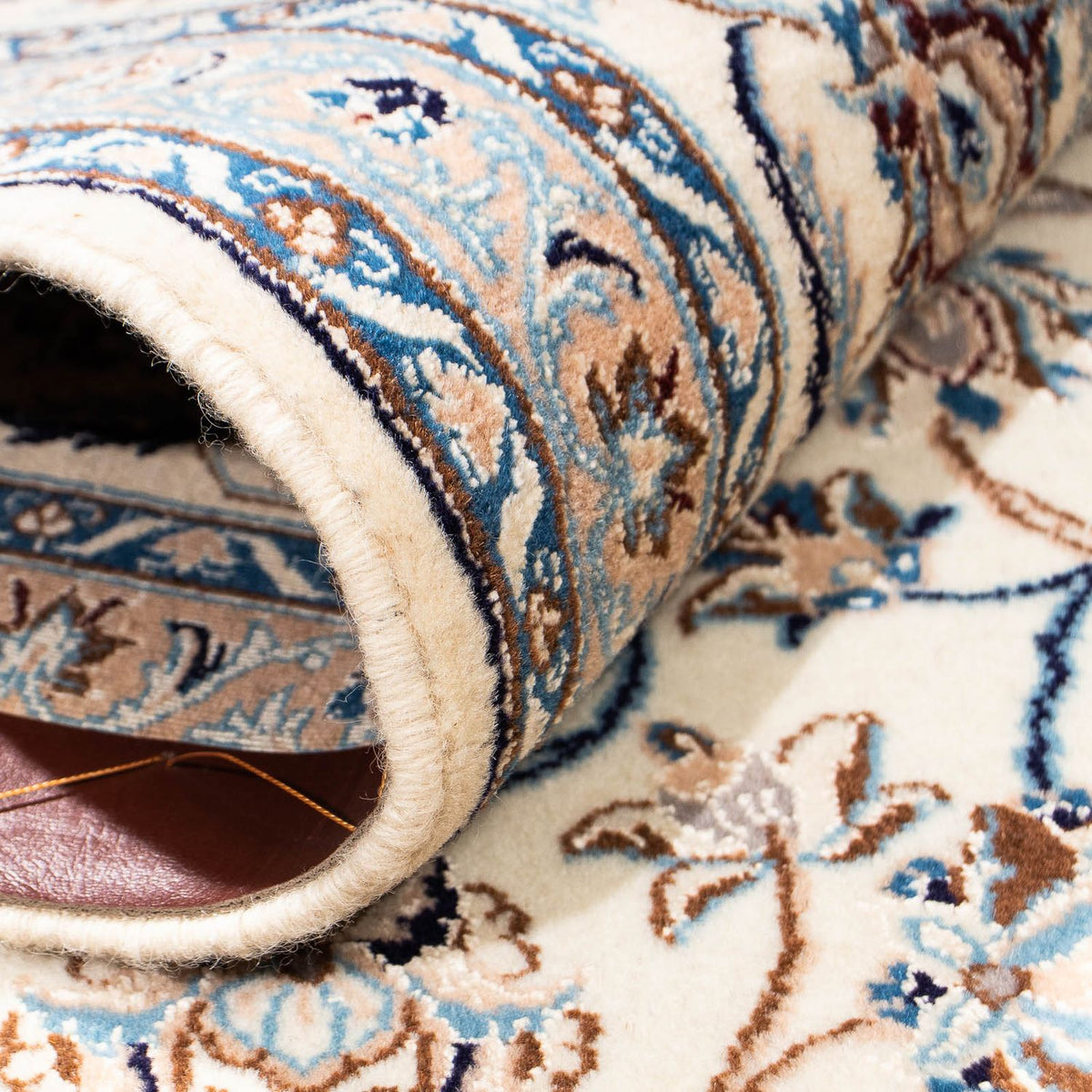 Tapis persan - Nain - Premium - 204 x 130 cm - beige