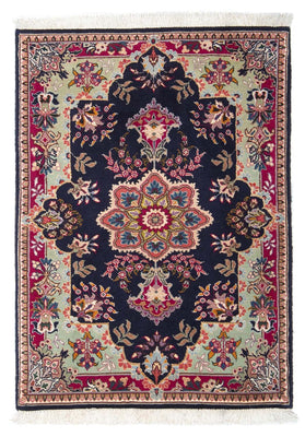 Tapis persan - Tabriz - Royal - 90 x 60 cm - bleu foncé