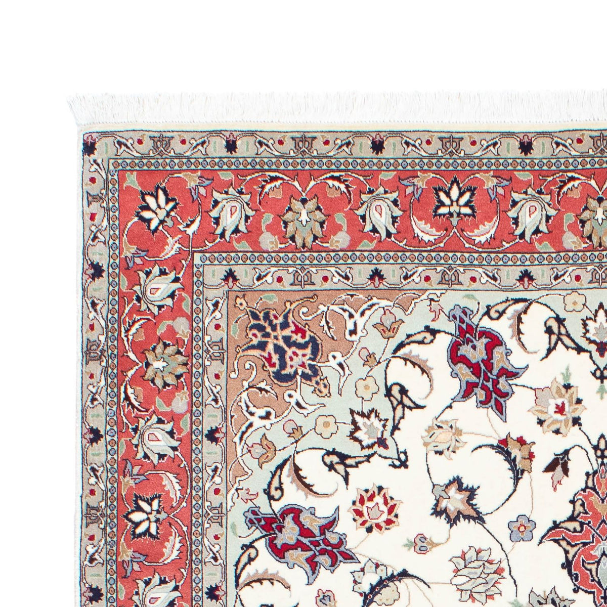 Tapis persan - Tabriz - Royal - 205 x 146 cm - beige
