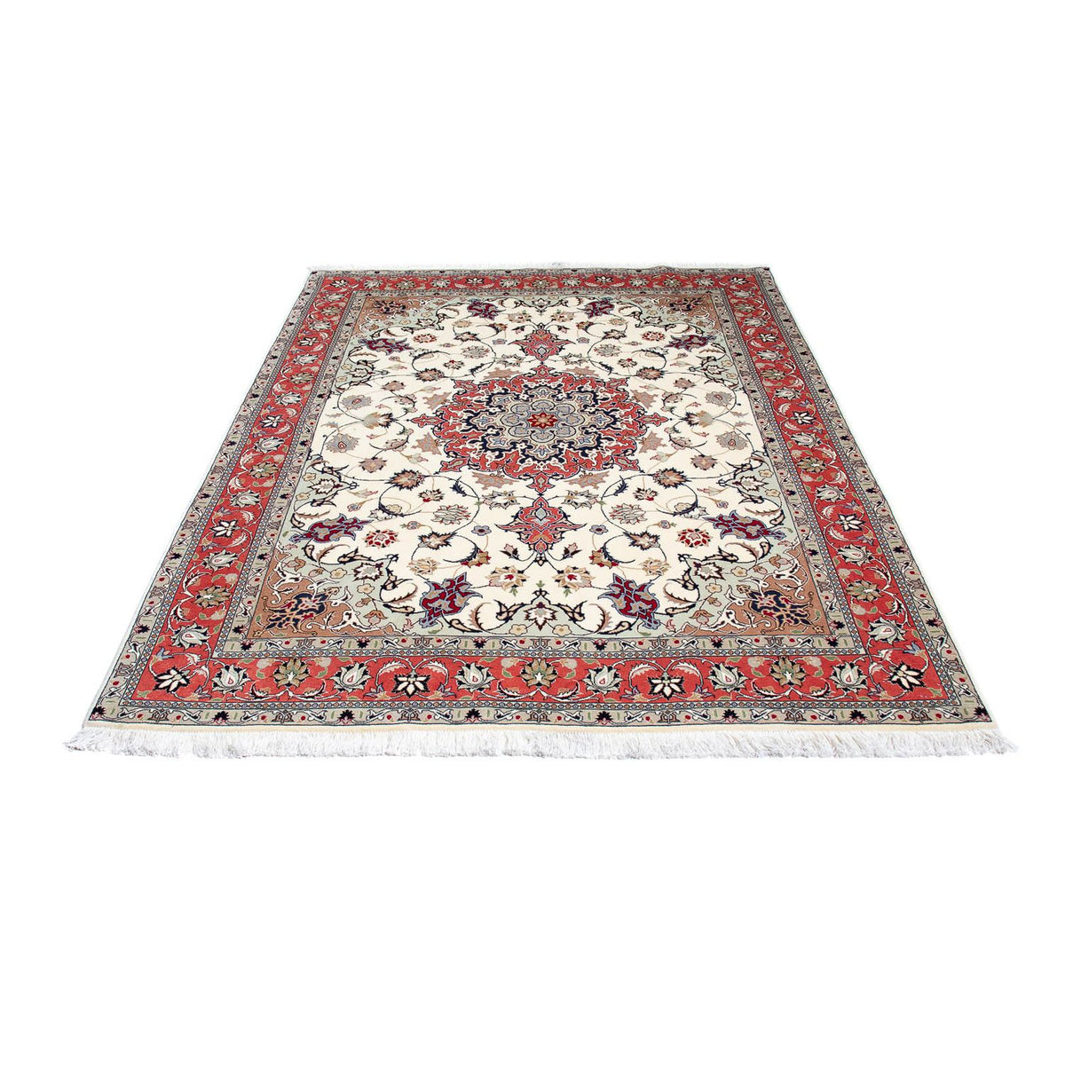Tapis persan - Tabriz - Royal - 205 x 146 cm - beige