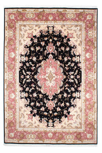 Tapis persan - Tabriz - Royal - 243 x 168 cm - bleu foncé