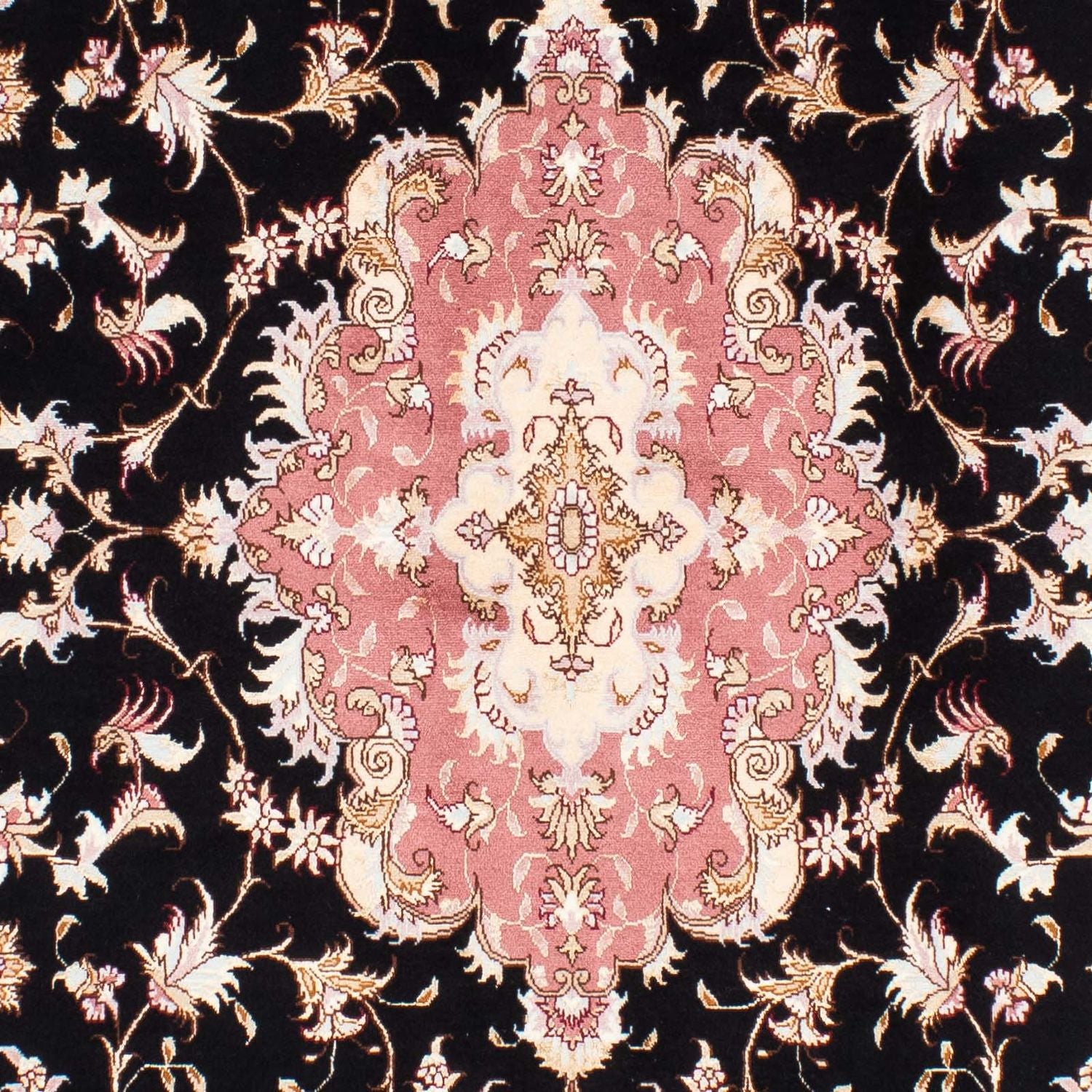 Tapis persan - Tabriz - Royal - 243 x 168 cm - bleu foncé