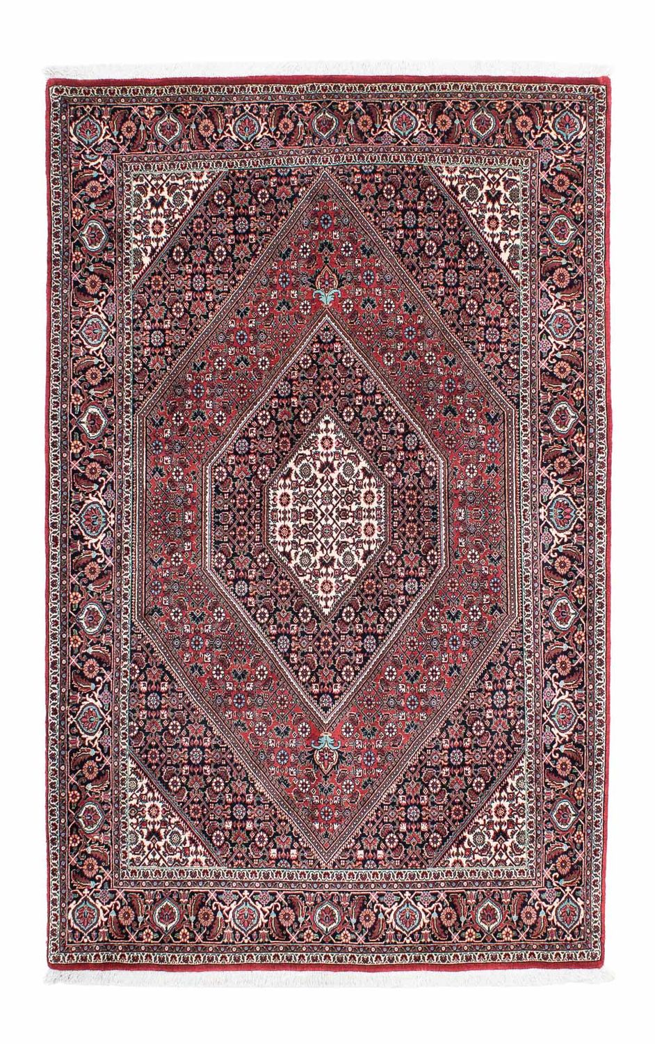 Tapis persan - Bidjar - 210 x 130 cm - rouge clair