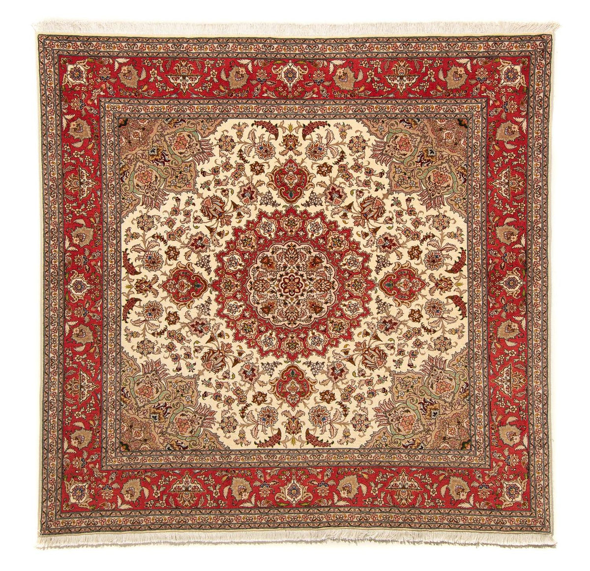 Tapis persan - Tabriz - Royal carré  - 203 x 200 cm - beige
